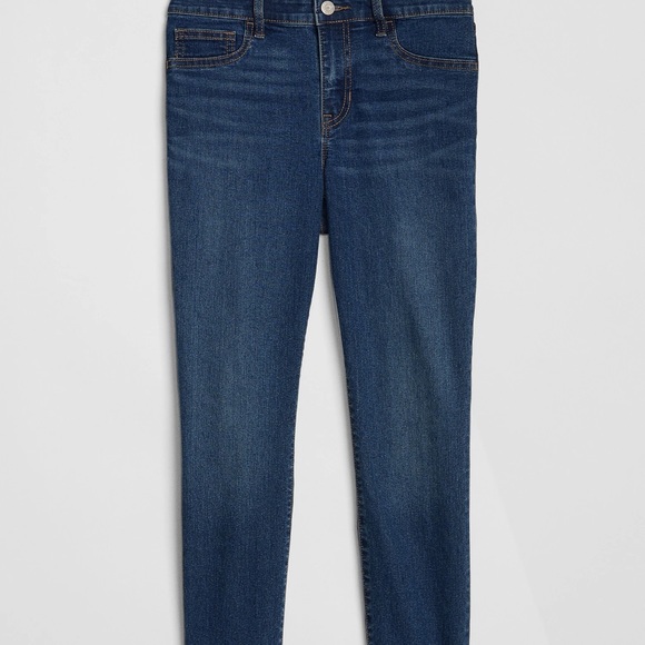 NWT GAP Mid Rise Favorite Ankle Jeggings with Washwell Color: Dark Indigo Blue - Picture 4 of 7